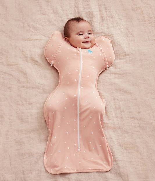 Swaddle Up™ 2-in-1 Transition Bag 0.2 TOG Viscose from Bamboo Blush Hearts