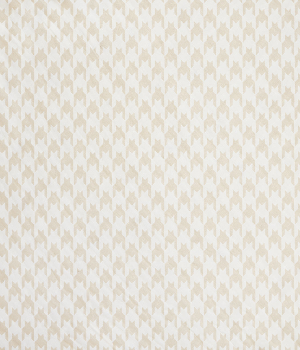 Hooded Towel Cotton Blend Tan Houndstooth