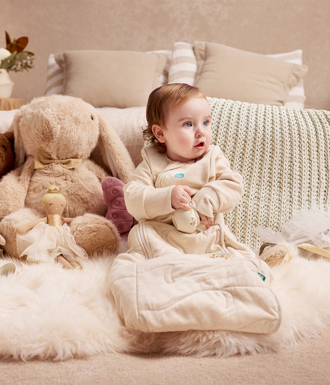 Sleep Bag Long Sleeve 3.5 TOG Cotton Oatmeal