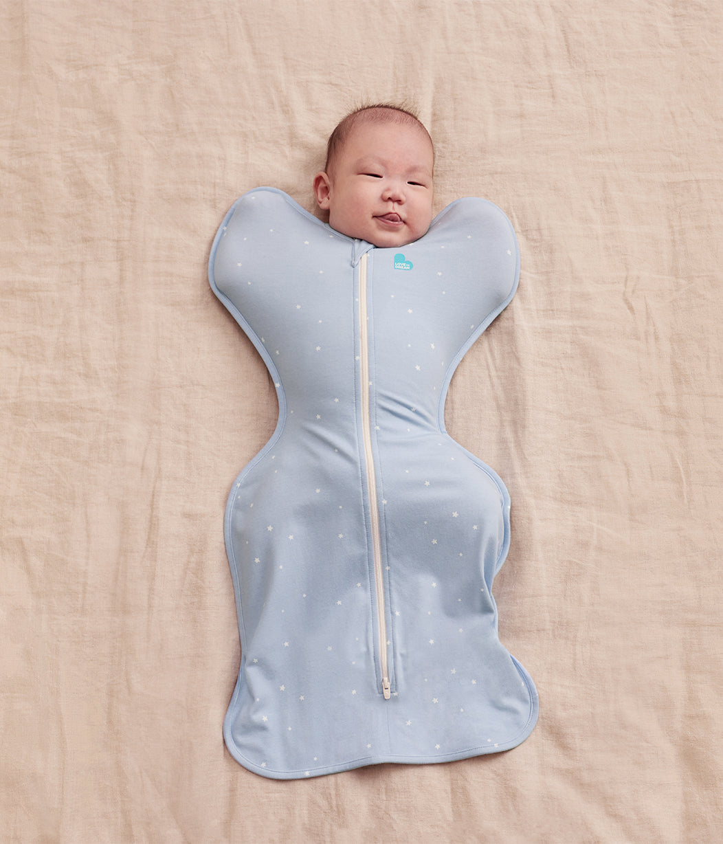 Swaddle Up™ 1.0 TOG Cotton Powder Blue Twinkle