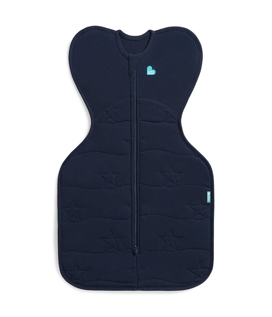 Swaddle Up & Romper Bundle | 3.5 TOG | Navy Quilting | Cream Bows