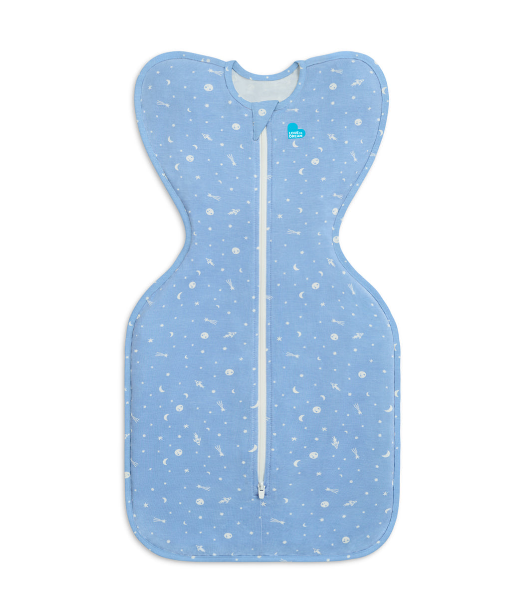 Swaddle Up™ 1.0 TOG Viscose from Bamboo Marle Blue Time and Space