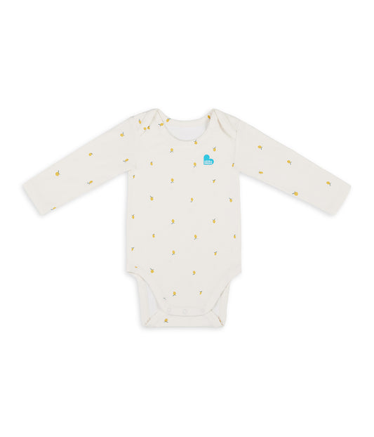 Bodysuit Long Sleeve Snug Fit Viscose from Bamboo Cream Lemons