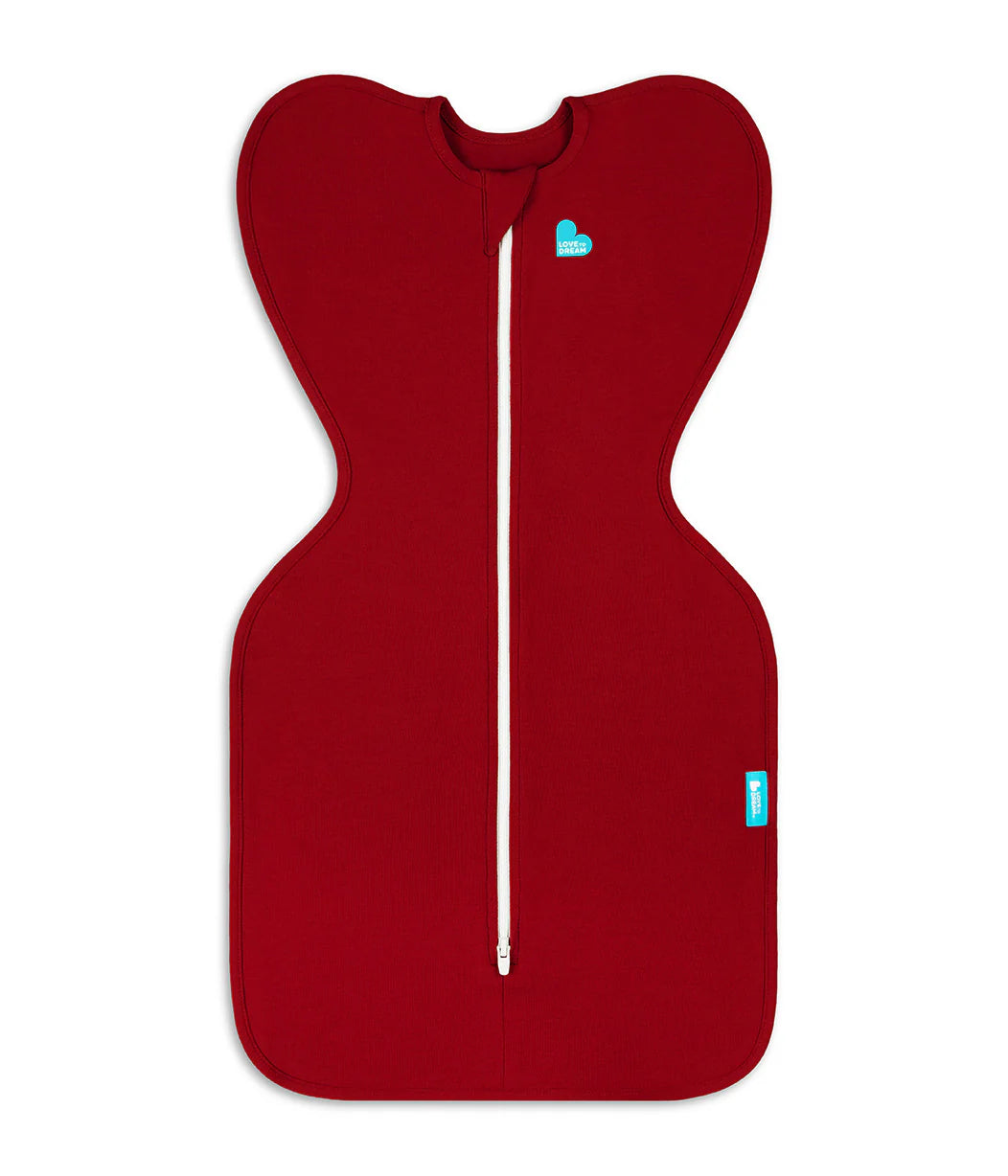 Swaddle Up & Romper Bundle | 1.0 TOG | Bamboo | Maroon | Blush Cherries