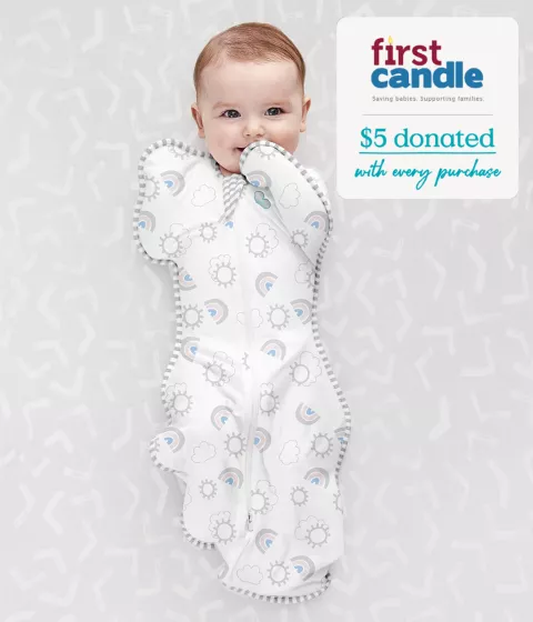 rainbow swaddle up first candle donation